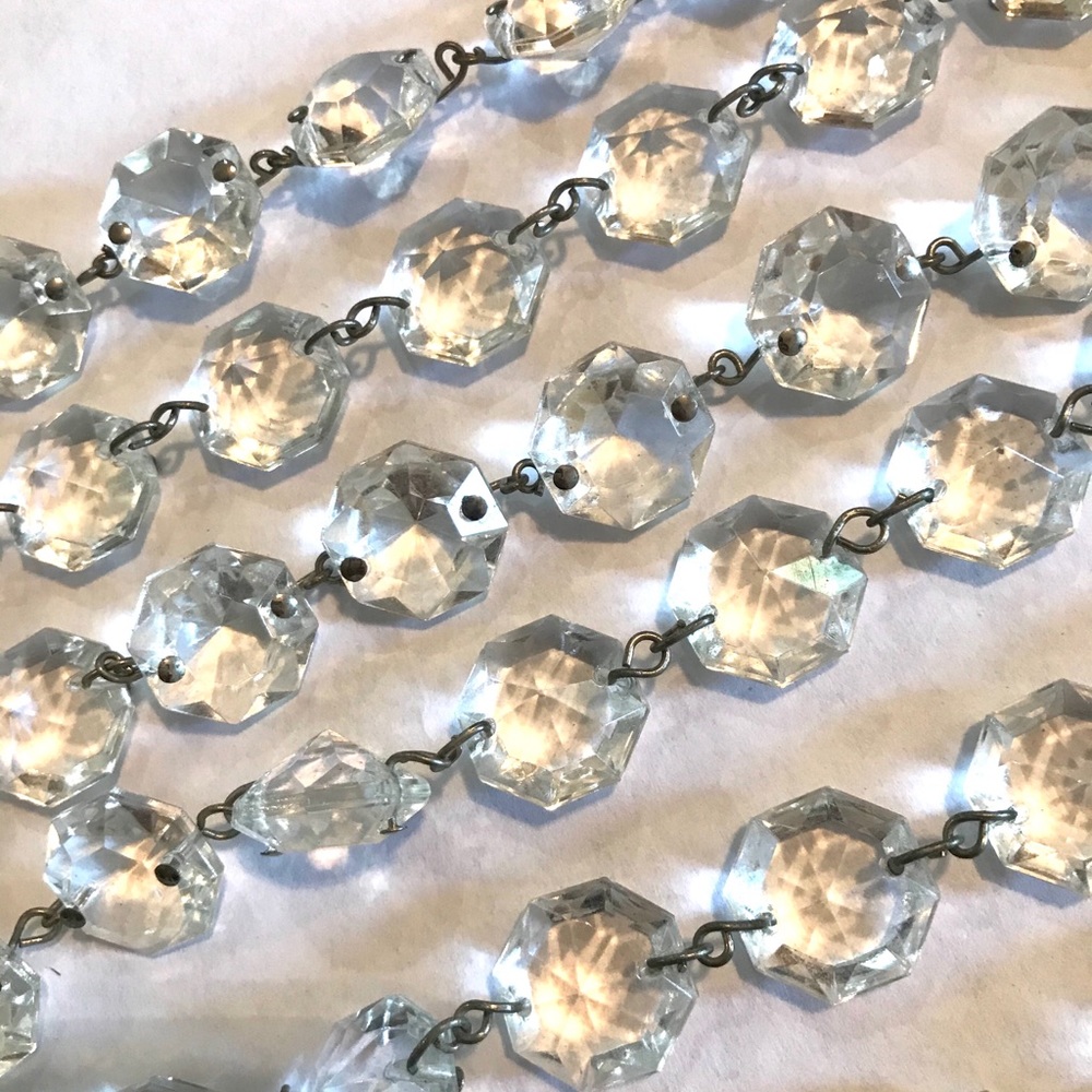 130 Antique 3/4” Wide Glass Chandelier Prisms Boho - Picture 1 of 5